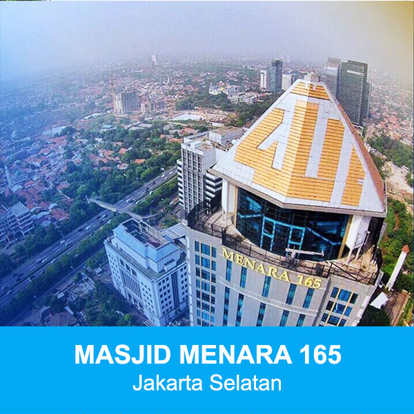 pemasangan karpet masjid di menara 165